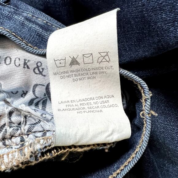 Rock & Republic Womens Berlin Dark Wash Mid Rise Skinny Jeans Plus Size 16 - Picture 15 of 15